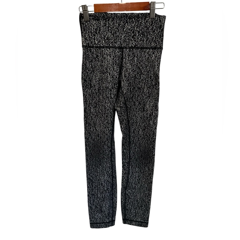 lululemon athletica High Times Black and Gray Leggings size 2